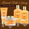 Gifts for Women Gift Basket for Women - 10 Pc Almond Milk & Honey Beauty & Personal Care Set - Home Bath Pampering Package for Relaxing - Spa Self Care Kit - Birthday, Mom, Anniversary Gift view 2