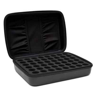 Edens Garden Essential Oil Carrying Case  Portable Travel Organizer Holds 48 Bottles (5 ml, 10 ml & Roll-Ons)  Hard Shell Zipper Storage Bag with Handle for Aromatherapy Accessories - Black