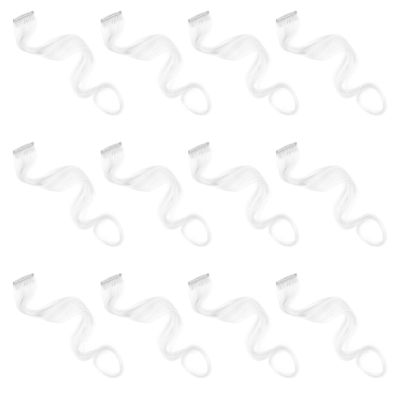 SOLUSTRE 12pcs Curly Hair Extension for Women High Temperature for Daily Dress up Parties Festivals and Special Occasions