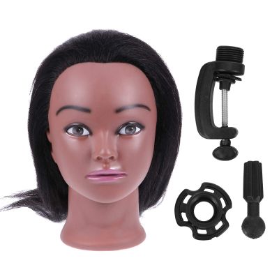 1 Set braiding practice head model hairdresser training model mannequin head with hair makeup practice head hairdressers head model manikin head maniquin Africa wig Human Hair