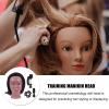 1 Set braiding practice head model hairdresser training model mannequin head with hair makeup practice head hairdressers head model manikin head maniquin Africa wig Human Hair view 2