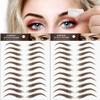 22 Pairs Peel Off 4D Eyebrow Tattoo Sticker Nature False Eyebrows Hair-Like Authentic Eyebrows Long Lasting Waterproof Temporary Tattoo for Eyebrow Grooming Shaping (Brown) view 1