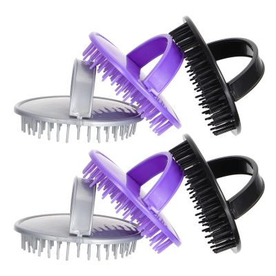 6pcs Massage Shampoo Brush Hair Massage Brush Cleaning for Household use Hand Scrubber Shower Hair Manual Head Scalp Head Cleaning