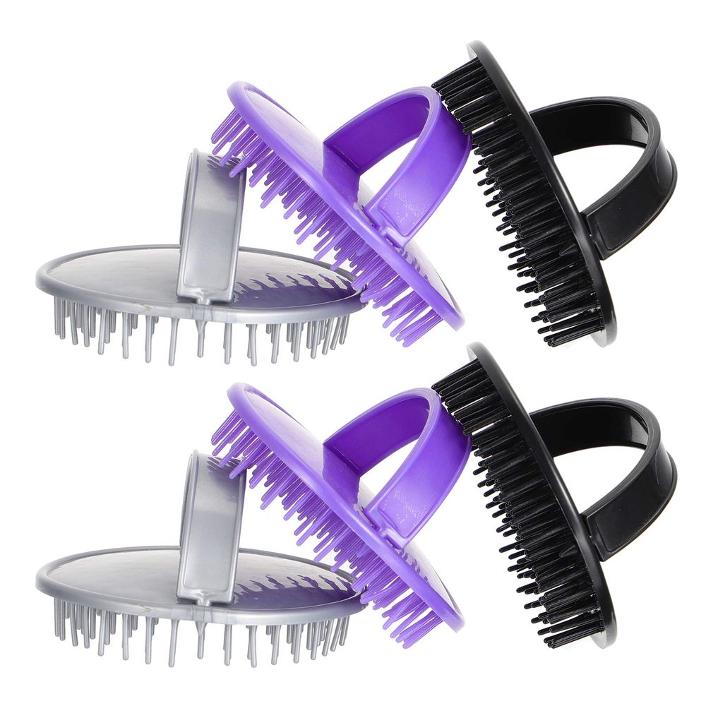 6pcs Massage Shampoo Brush Hair Massage Brush Cleaning for Household use Hand Scrubber Shower Hair Manual Head Scalp Head Cleaning