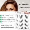 22 Pairs 4D Eyebrow Tattoo Sticker - Nature False Brows Hair-Like Authentic Long Lasting Waterproof Temporary Tattoo for Grooming Shaping (Black) view 3