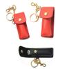 ARTIBETTER Lip Balm Holder 2pcs Lipstick Keychain Holder Black Leather Lipstick Sleeve Portable Lip Balm Keychain Bag Women Outdoor Lip Gloss Lipstick Storage Holder Holder view 2