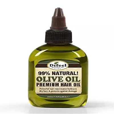 Difeel Premium Natural Hair Oil - Olive Oil, For Extra Dry Hair, Rejuvenates Hair, Leaves Hair Softer & Manageable, Moisturizes Hair & Provides Protection From Dryness 230ml