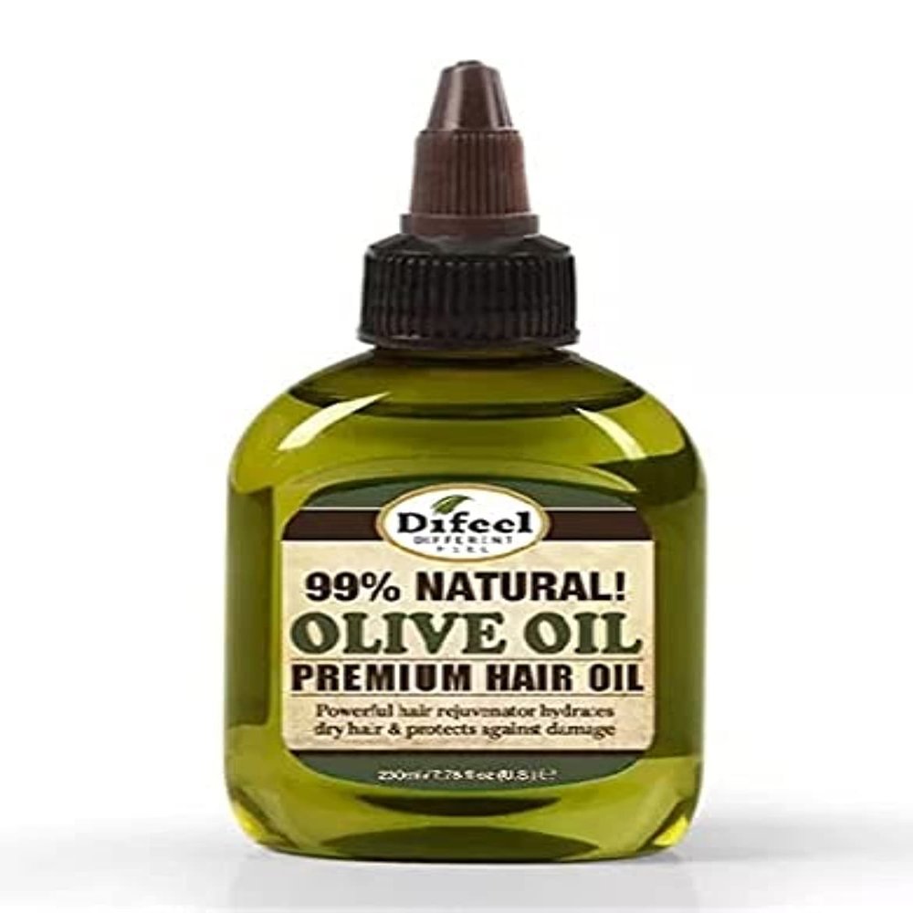 Difeel Premium Natural Hair Oil - Olive Oil, For Extra Dry Hair, Rejuvenates Hair, Leaves Hair Softer & Manageable, Moisturizes Hair & Provides Protection From Dryness 230ml