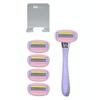 AOA Studio Women's 5-Blade 7pc Kit Including 1pc Handle 5pcs Five-Blade Heads from Swedish1pcs Stainless Steel Shower Hook Hydrating Aloe and Vitamin E Strip Cleanest, Closest, Comfortable Shave view 1