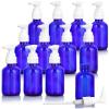 2 oz / 60 ml Cobalt Glass Boston Round Bottle with White Lotion Pump (12 Pack) view 1