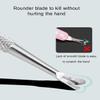 AKOAK 4 Pcs Stainless Steel Dead Skin Push Two-Headed Small Steel Push Professional Nail Knife Cuticle Removal Beauty Manicure Care Tools view 3