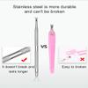AKOAK 4 Pcs Stainless Steel Dead Skin Push Two-Headed Small Steel Push Professional Nail Knife Cuticle Removal Beauty Manicure Care Tools view 4