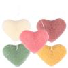 5pcs Heart Shape Face Cleansing Sponges Natural Gentle Exfoliating Puff for Deep Cleansing for Makeup Removal and Skin Care Reusable and Easy to Use view 1