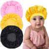 3 Pieces Kids Satin Bonnet Sleeping Cap Silk Wide Band Night Hats Hair for Natural Hair Teens Toddler Child Baby view 1