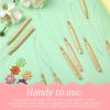 10 Pieces Wooden Hair Extension Loop Needle Kit Threader Wire Pulling Hook Tool and Bead Device Tool Black Loop Threader for Hair or Feather Extensions view 4