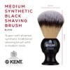 Kent BLK4S Shaving Brush with Ultra-Soft Silvertext Synthetic Bristles and Black Resin Handle to use with Shave Cream or Soap for a Perfect Lather. Luxury Shaving Since 1777, Made in England view 2