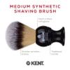 Kent BLK4S Shaving Brush with Ultra-Soft Silvertext Synthetic Bristles and Black Resin Handle to use with Shave Cream or Soap for a Perfect Lather. Luxury Shaving Since 1777, Made in England view 4