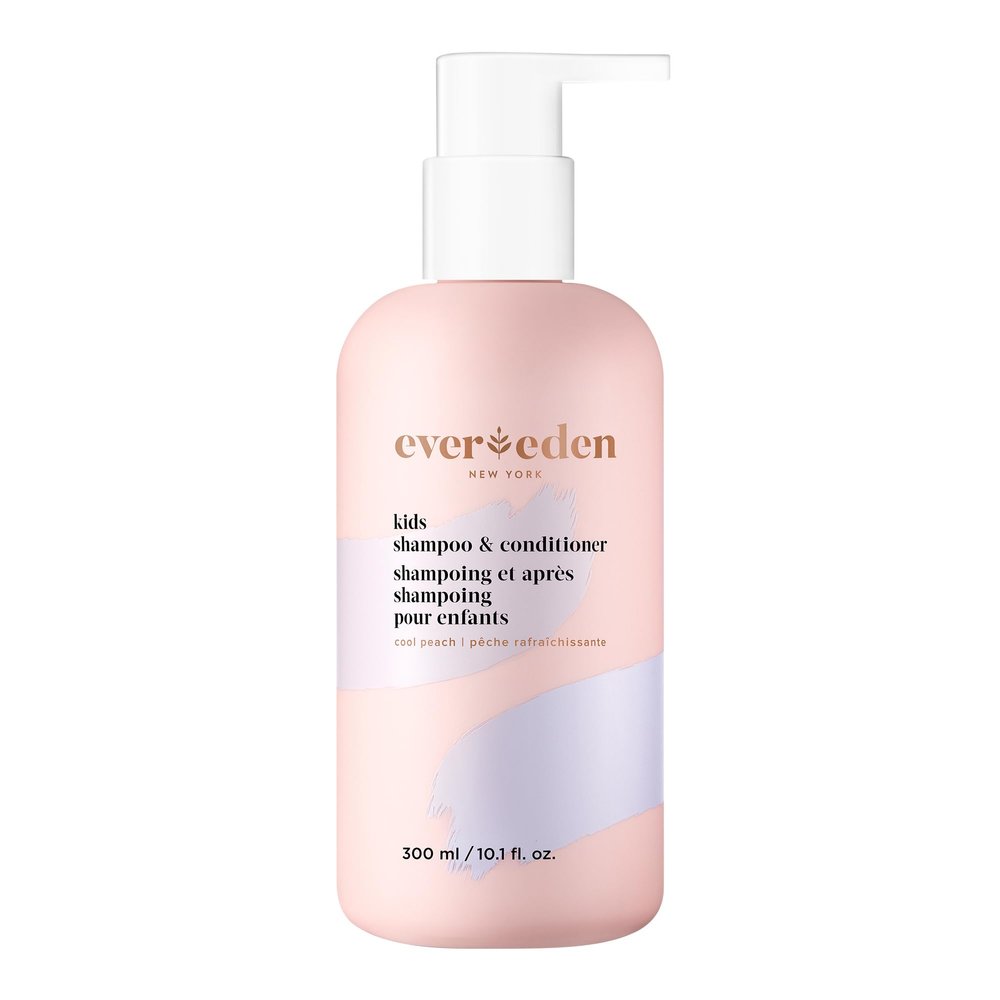 Evereden Kids Shampoo and Conditioner 2-in-1: Cool Peach, 8.5 fl oz. | Clean, Vegan, & Gentle Care for Kids | Toddler Shampoo and Conditioner for Healthy Scalp & Hair | Age 4+