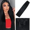 WindTouch Clip in Hair Extensions Real Human Hair 75g 22inch #1 Jet Black Hair Extensions for Women 7PCS view 1