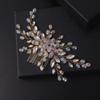 BERYUAN Beaded Hair Comb for Bride Bridal Hair Pieces Crystal Wedding Hair Accessory for Women and Girls Silver Cute Jewelry (Gold) view 2