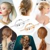 10 Pieces Metal U-Shape Oval Side Comb Hairpin Hair Fork Clip Stick Hair Bun Updo Sticks Gold Silver Chignon Pin Grips for Women Styling Tool Accessories view 3