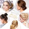 10 Pieces Metal U-Shape Oval Side Comb Hairpin Hair Fork Clip Stick Hair Bun Updo Sticks Gold Silver Chignon Pin Grips for Women Styling Tool Accessories view 4