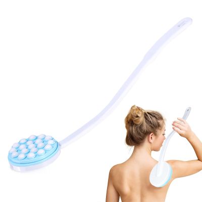 Agatige Lotion Applicator for Back, Back Bath Massager Long Handled Lotion Applicator Shower Brush for Body Back and Leg Bath Massaging Tool