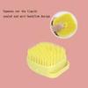 MIPPER Silicone Bath Brush Shower Scrubber with Shampoo/Shower Gel Dispenser,Head Massage Hair Washing Comb,Soft Skin-friendly (yellow) view 2