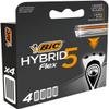 BIC Hybrid 5 Flex Men's Shaver Refills with 5 Moveable Nano-Tech Titanium Coated Razor Blades - Box of 4 Cartridges view 2
