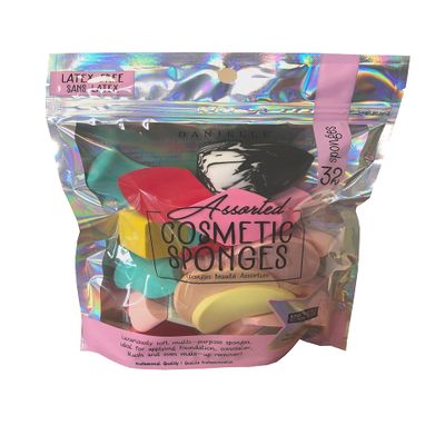 32 Pieces Latex Free Assorted Cosmetic Foundation/Concealer Blending Sponges (Holographic Bag)