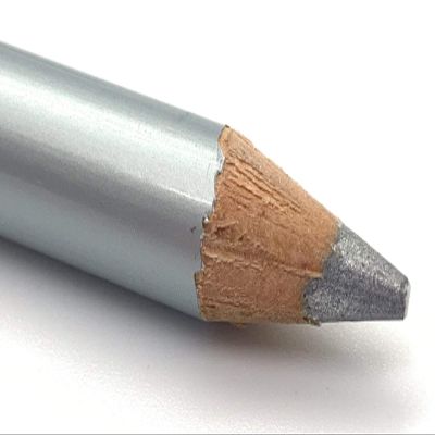APM Wood Eyeliner Pencil Waterproof Long Lasting Smudge Resistant Professional Use (Silver)