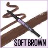Maybelline New York Maybelline Express Brow 2-in-1 Pencil and Powder, Soft Brown, 0.02 Fl. Ounce, 255 Soft Brown, 0.02 fluid_ounces (Pack of 2) view 2