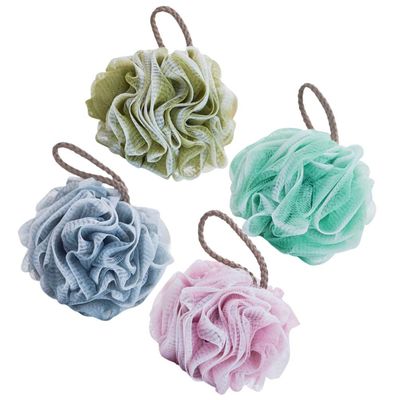 4pcs Gradient Bath Ball Shower Ball Cleaning Scrubber Bathing Skin Men Loofah Body Exfoliating Bathing Ball Foaming Balls Bathtub Men and Soft or Foam Ball