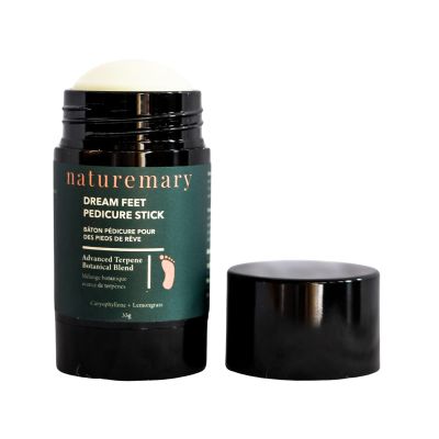 Naturemary Dream Feet Pedicure Stick - Nourishing Foot Balm - with Beeswax, Lemongrass, Babassu Seed Oil, and Mango Seed Butter - 1.23 oz