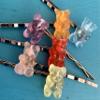 Colorful Gummy Bear Hair Pin Bobbies - Gummi Candy Rainbow Hair Pins Bobby Pins Set of 2 view 3