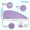 KEEPOZ Hair Towel Wrap Quick Dry 100% Cotton Super Absorbent Turban Head Wrap for Women with Button, Non Microfiber Anti Frizz Products, Hair Cap for Curly, Long (Lilac Pink Check, 2 Pcs) view 2