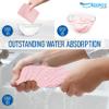 KEEPOZ Hair Towel Wrap Quick Dry 100% Cotton Super Absorbent Turban Head Wrap for Women with Button, Non Microfiber Anti Frizz Products, Hair Cap for Curly, Long (Lilac Pink Check, 2 Pcs) view 3
