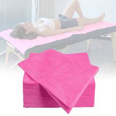 20 Pcs Massage Table Sheets, 31" X 78" Disposable Lash Bed Cover Waterproof Oil-Proof Spa Bed Cover for Tattoo Chair, Salon Table, Eyelash Bed (Pink)