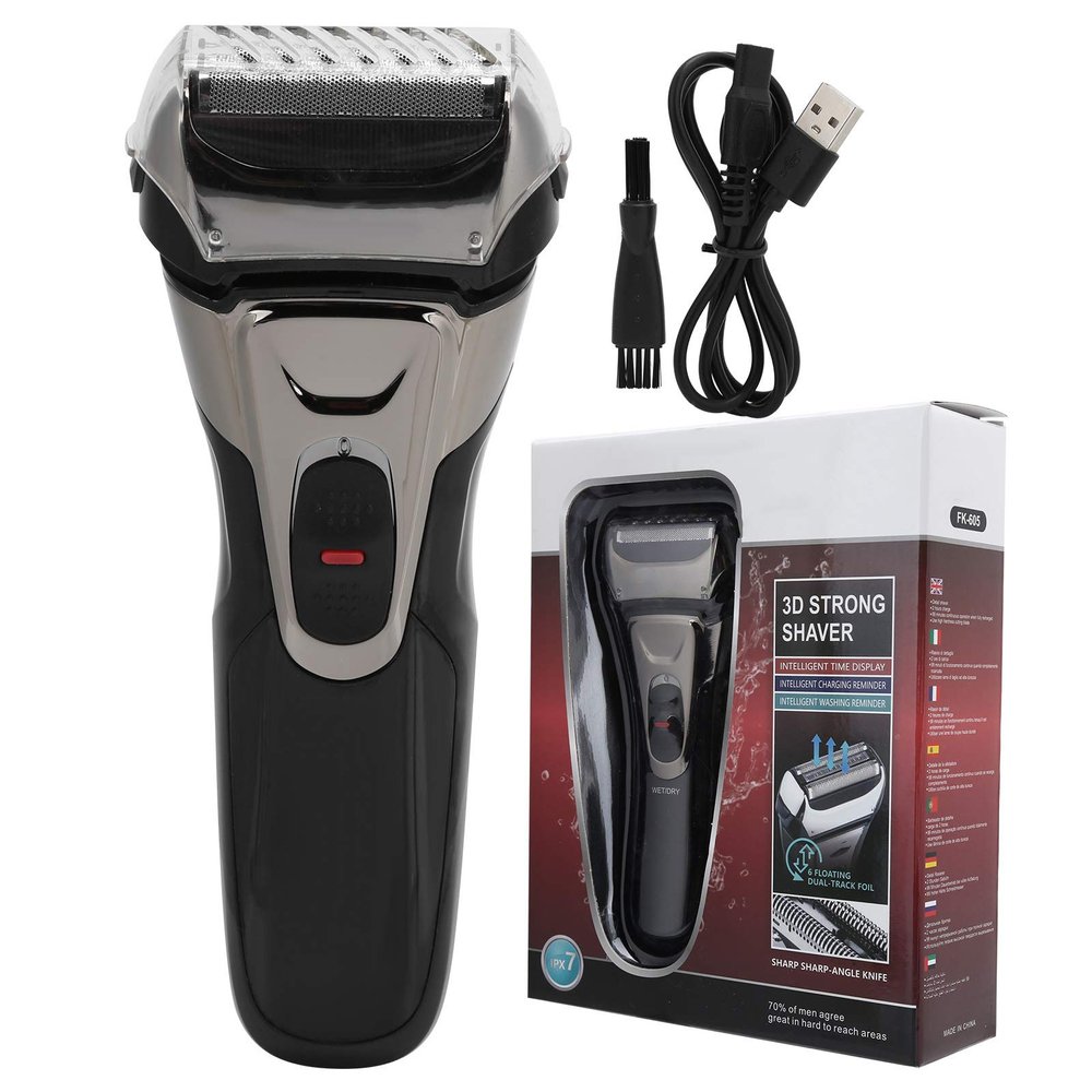 Cordless USB Charging Men Electric Shaver, Portable Beard Trimmer for Home Daily Use or Salon