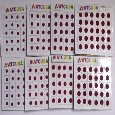 ATCUSA Bindi 240 Count Maroon & MultiSize Indian Daily Use Forehead Bindi Round Dot Tattoo Body Art Sticker craft decor belly velvet body jewelry face jewels (Maroon)