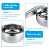 Agatige Shaving Bowl with Lid, Stainless Steel Shaving Soap Cream Bowl Shave Mug Container Face Cleaning Care Shave Tool for Men Wet Shave view 3