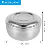 Agatige Shaving Bowl with Lid, Stainless Steel Shaving Soap Cream Bowl Shave Mug Container Face Cleaning Care Shave Tool for Men Wet Shave view 4