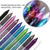ASCOKA 10 Color Eyeliner Pencil Set, Glitter Blue, Pearl Eye & Lip Liner, Waterproof Metallic Finish view 4
