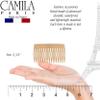 Camila Paris CP3112 French Hair Side Comb, Small, Curved Beige French Twist Hair Combs Decorative, Strong Hold Hair Clips for Women Bun Chignon Up-Do Styling Girls Hair Accessories, Made in France view 3