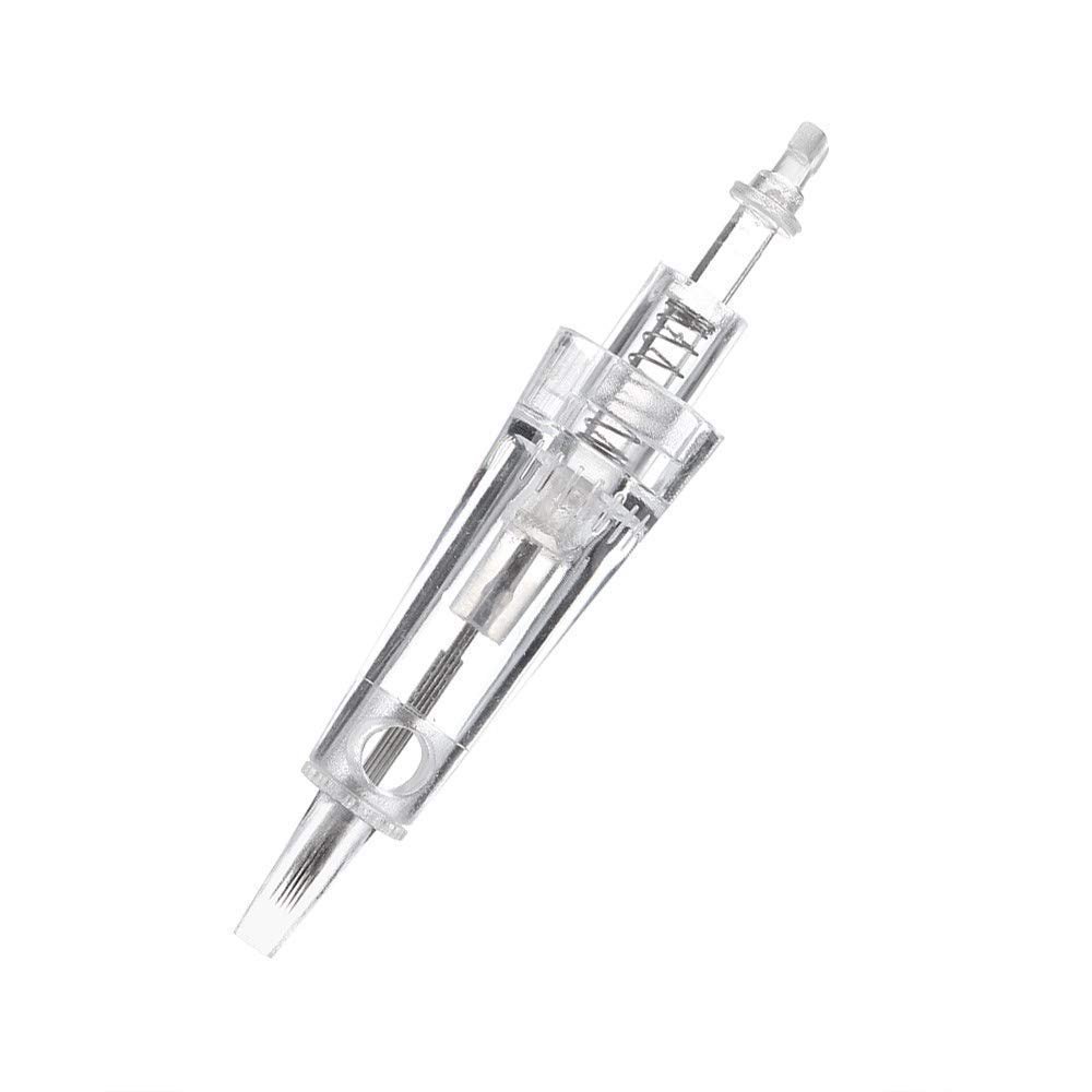 50pcs Permanent Makeup Cartridge Needles Disposable Permanent Makeup Tattoo Needles for Cordless Tattoo Machine for Ombre Powder Brows Microblading (1P/1R/1RL)