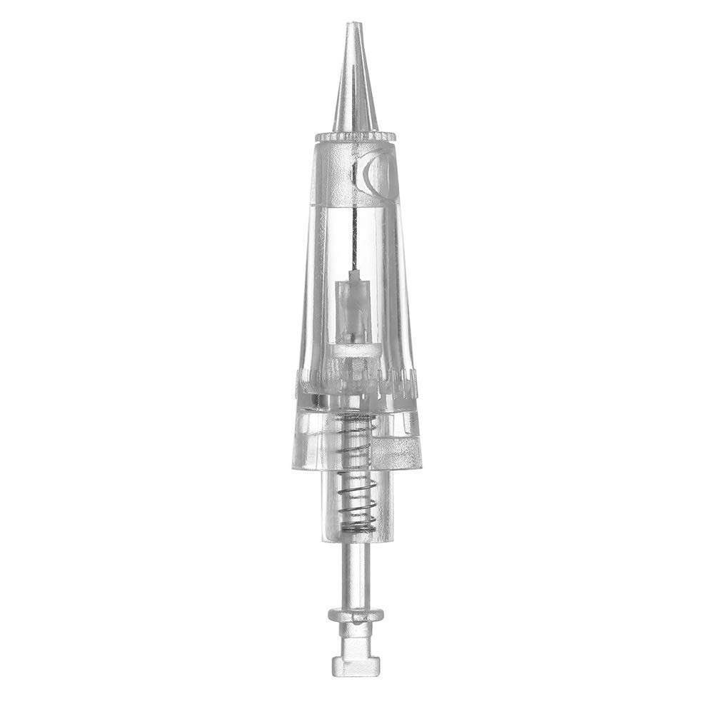 50pcs Permanent Makeup Cartridge Needles Disposable Permanent Makeup Tattoo Needles for Cordless Tattoo Machine for Ombre Powder Brows Microblading (5P/5R/5RL)