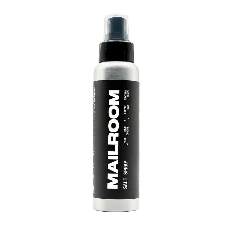 Mailroom Barber Sea Salt Spray 4 oz Texturizing Spray for Men Matte Finish, Gritty & Tacky Texture, Natural Hold, Pre-Styler for Wavy & Messy Styles Redwood Scent Made in USA