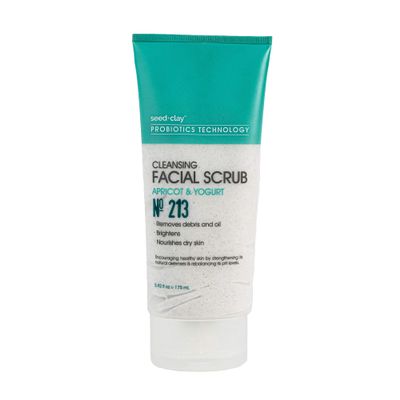 Seed+Clay Exfoliating Face Scrub Dry Skin Facial Cleansing Clarifying Nourishing Apricot and Yogurt - 5.92 fl oz