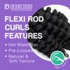 Darling Flexi Rod Curls 2X Crochet Hair Extensions, (1 pack of 2x per pack), Natural & Soft Texture, Fluffy Wand Curl, 14 Inch, #1B view 4