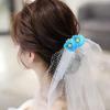 12pcs Womens Sweet Blue Daisy Hair Clips Mini Sun Flower Hairpins for Bridesmaid Wedding Hair Accessory view 4